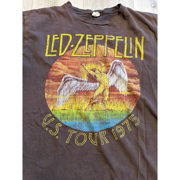 2010 y2k led zepplelin us tour 1975 remake crop cropped boxy - Picture 7 of 11